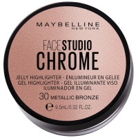 Rossmann Maybelline New York Highlighter Face Studio Chrome Jelly 30 Metallic Bronze
