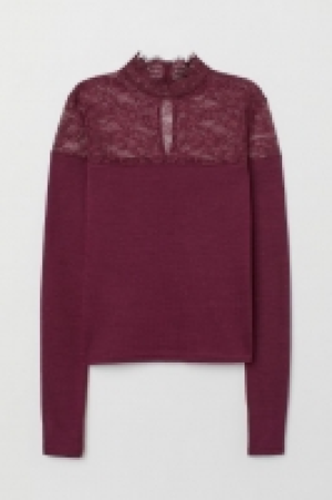  Feinstrickpullover mit Spitze 11.99 €