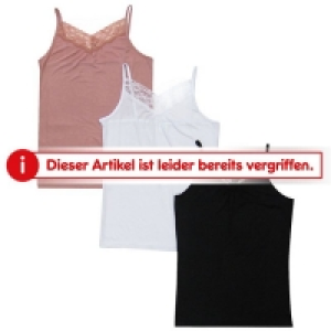 Netto  Damen Top mit Spitze - weiss Gr. L