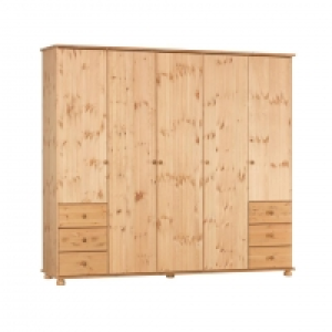 Kleiderschrank Britta (5-türig, Kiefer, gebeizt geölt) 475.00 €