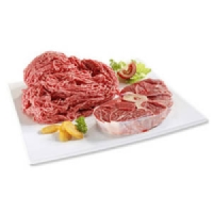 Frisches Rinderhackfleisch oder Rinderbeinscheibe 4.88 €