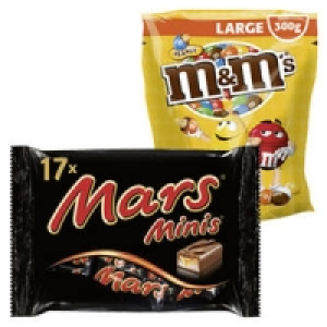 Mars, Snickers, Twix, Bounty, MilkyWay minis oder m&ms 1.99&nbsp;&euro;
