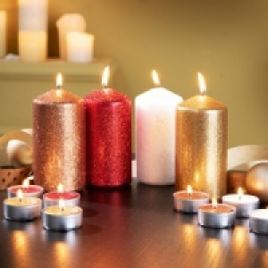 Glitzer-Kerzen 1.99 €
