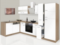Lidl  respekta Küchenzeile, B 310 cm, mit Winkelschrank, mit Elektrogeräten