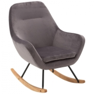 Schaukelstuhl Asserbo (dunkelgrau, Samt) 129.95 €