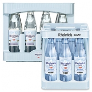 Rheinfels Mineralwasser versch. Sorten, 12 x 0,75/12 x 0,7 Liter, jede 0.48 €