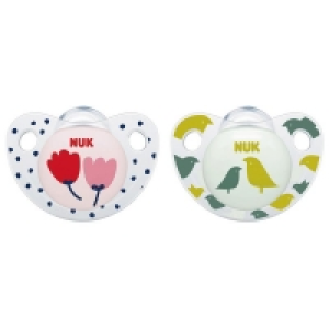 Nuk Beruhigungssauger Trendline Silikon Blume & Vogel 6-18 Monate, Girl