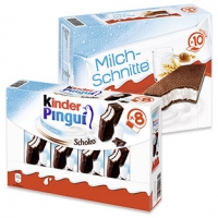 Real  kinder Pingui 8 x 30 = 240 g oder Milch-Schnitte 10 x 28 = 280 g, jede
