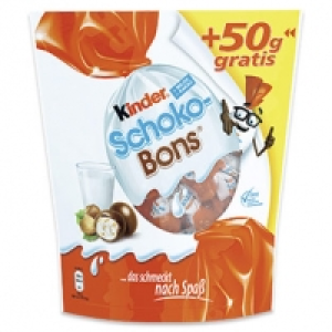 Real  Kinder Schokobons + 50 g gratis, jeder 350-g-Beutel