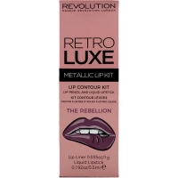Rossmann Makeup Revolution Retro Luxe Lip Kit Metallic - The Rebellion