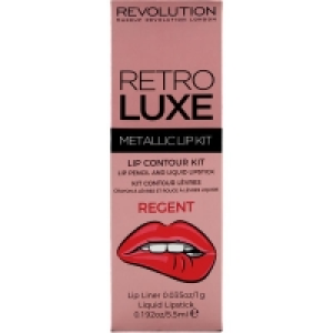 Rossmann Makeup Revolution Retro Luxe Lip Kit Metallic - Regent