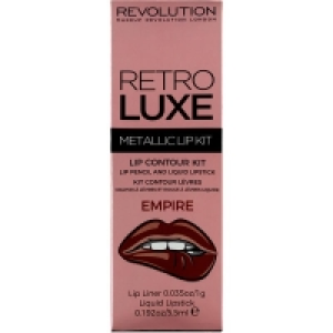 Rossmann Makeup Revolution Retro Luxe Lip Kit Metallic - Empire