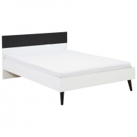 Dänisches Bettenlager  Bett Oslo (140x200, schwarz-weiß)