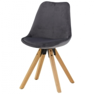 Dänisches Bettenlager  Schalenstuhl Stege (Samt, grau)