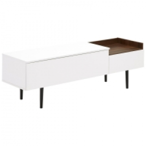 Dänisches Bettenlager  Sideboard Unit (2 Schubladen, weiß-walnuss)