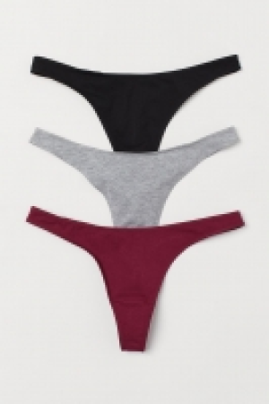 HM   3er-Pack Baumwollslips Thong