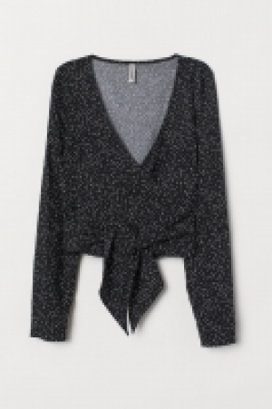 HM   Wickelbluse mit V-Ausschnitt