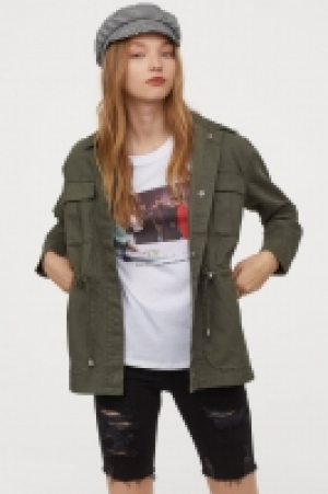 HM   Kurzer Baumwollparka