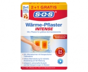 Aldi Süd  SOS® Wärmetherapie Wärme-Pflaster Intense