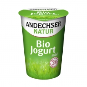 Andechser Natur Bio-Jogurt, mild 0,1/1,8/3,8 % Fett, jeder 500-g-Beche