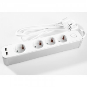 4fach-Steckdose mit 2 USB-Anschlüssen 9.99 €