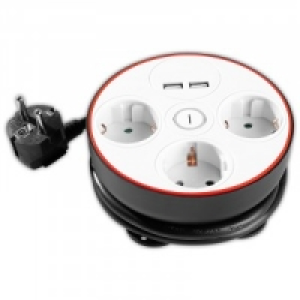 3fach-Steckdose mit 2 USB-Anschlüssen 9.99 €