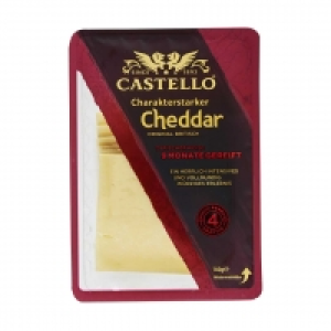 Real  Castello Höhlenkäse oder Cheddar Scheiben Britischer Schnittkäse 48/50