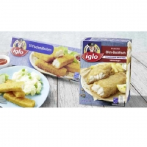 Real  iglo Fischstäbchen oder Filegro Ofen-Backfisch gefroren, jede 450/240