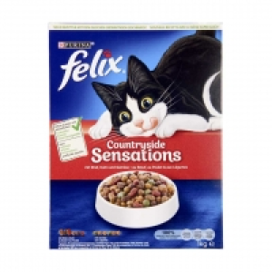 Felix Katzen-Trockennahrung versch. Sorten, jede 950-g/1-kg-Packung