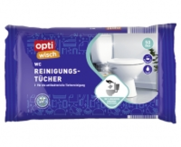 Aldi Süd  optiWisch Feuchte Bad- oder WC-Reinigungstucher