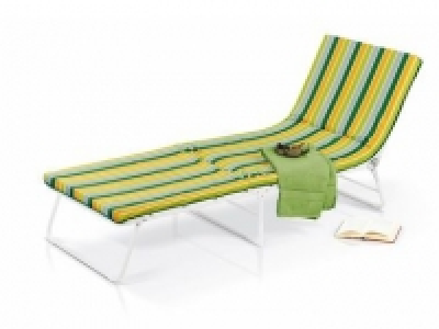 Florabest Sonnenliege, gr&uuml;n gestreift