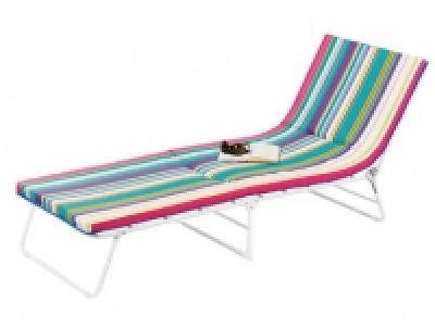 Florabest Sonnenliege, bunt gestreift