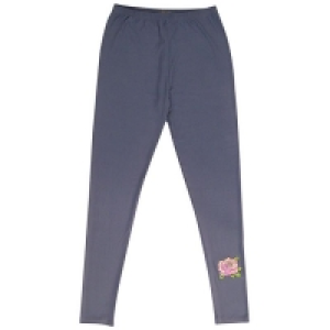 Netto  Damen Sommerlegging Gr. S jeansblau mit rose