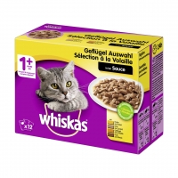 Real  Whiskas Katzen-Nassnahrung versch. Sorten, jede 12 x 100 g = 1200-g/12