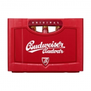 Budweiser 20 x 0,5 Liter/24 x 0,33 Liter, jeder Kasten (+ 3,10/3,42 Pf