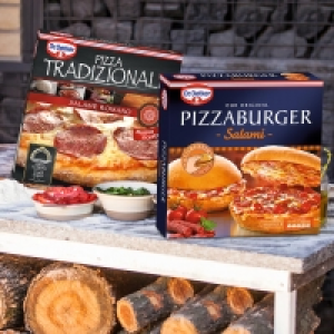 Real  Dr. Oetker Pizza Tradizionale Salame Romano oder Pizza Burger Salami 