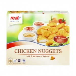 Real  Hähnchen Kebab oder Chicken Nuggets mit 3 x 30 g Dip, gefroren, jede 