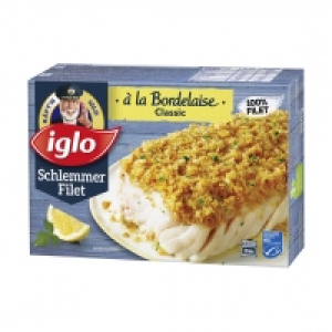 Real  iglo Schlemmer-Filet gefroren, versch. Sorten, jede 380-g-Packung