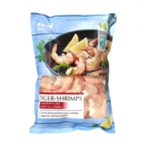 Real  Tiger Shrimps blanchiert, gekocht oder Rotgarnele roh aus Wildfang, g