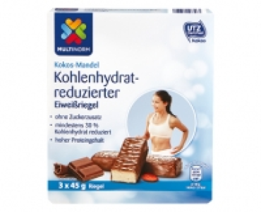 MULTINORM Kohlenhydratreduzierte Eiweißriegel mit Sußungsmittel