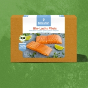 followfish Bio Lachs Filets gefroren, jede 160-g-Packung