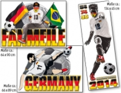 Casa Deco XXL Fu&szlig;ball-Glamour-Sticker