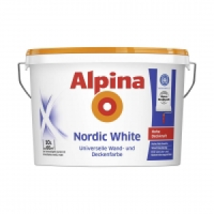 Alpina Nordic White 10 Liter, umweltschonend da emmissionsarm, Deckver