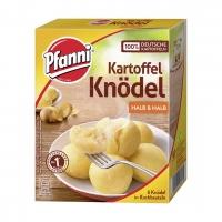 Real  Pfanni Kartoffel-Knödel halb & halb 6 Stück im Kochbeutel oder Kartoff