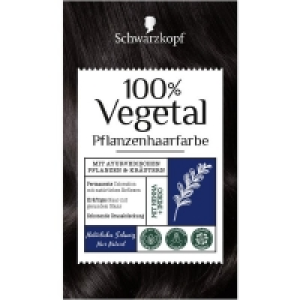 Schwarzkopf 100% Vegetal Pflanzenhaarfarbe Natürliches Schwarz
