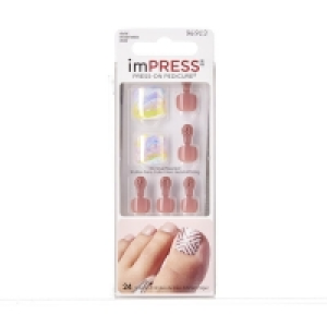 Rossmann Kiss imPRESS Press-on Pedicure selbstklebende Fußnägel - Honey Bee