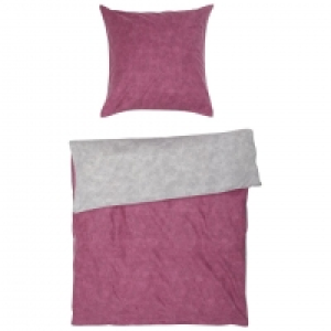 Biber-Bettwäsche Mosaik (135x200, brombeer-grau) 20.00 €