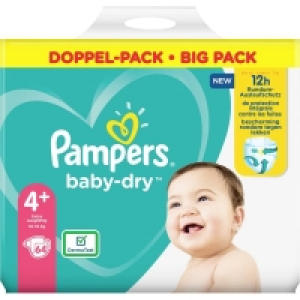 Pampers Windeln baby-dry Größe 4+ (10-15 kg) Doppelpack
