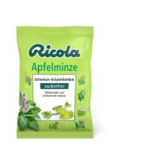 Rossmann Ricola Apfelminze Bonbons zuckerfrei 75g