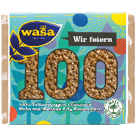 Rewe  Wasa Wir feiern 100 Jahre Mohn & Leinsamen Knäckebrot